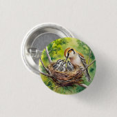 Sweet bird nest painting button (Vorne & Hinten)