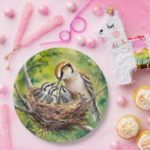 Sweet bird nest painting pappteller (Party)