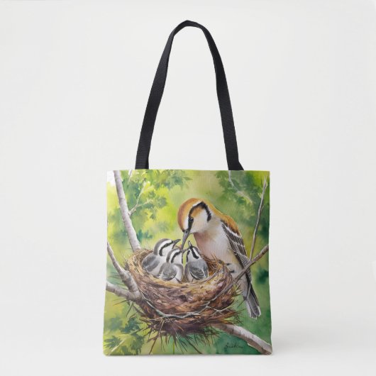 Sweet Bird Nest Painting Tasche (Vorderseite)