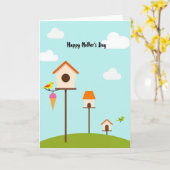 Sweet Birdhouse Mothers Day Card Karte (Gelbe Blume)