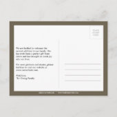 Sweet Birdie Baby Birth Ankündigung (Rückseite)