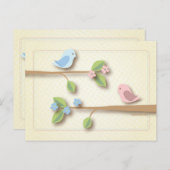 Sweet Birdie Baby Shower Wörter der Advice Card Hinweiskarte (Vorne/Hinten)