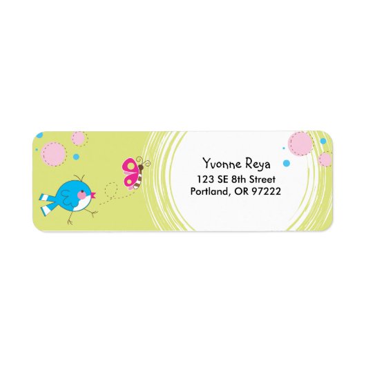 Sweet Birdie Return Address Label (Vorne)