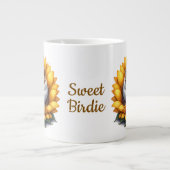 Sweet Birdie Sleeping Swallow On Sunflower Jumbo-Tasse (Vorderseite)