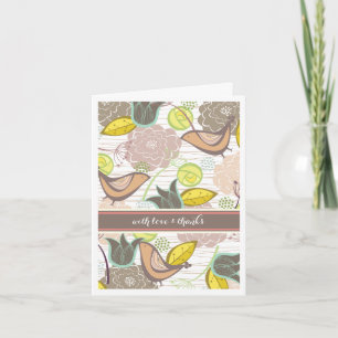 Sweet Birds Blumengarten Danke Foto Card