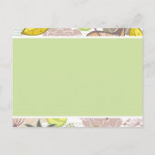 Sweet Birds Floral Garden Save the Date Postcard Ankündigungspostkarte (Rückseite)