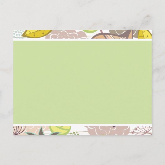 Sweet Birds Floral Garden Save the Date Postcard Ankündigungspostkarte (Rückseite)