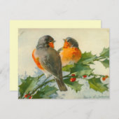 Sweet Birds Vintag Postcard - Einladung (Vorne/Hinten)