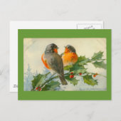 Sweet Birds Vintag Postcard Einladung zur Print Ca (Vorne/Hinten)