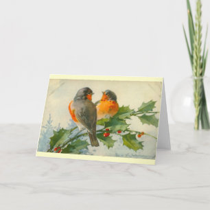 Sweet Birds Vintage Postcard Print Cards Feiertagskarte