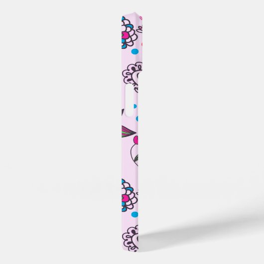 Sweet Birdsong Floral Pink iPhone Case (Rückseite / Rechts)