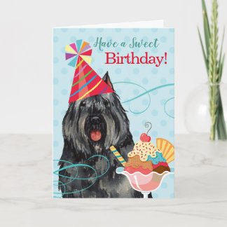 Sweet Birthday Bouvier des Flandres Card Karte