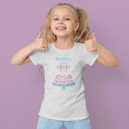 Sweet Birthday Cake "Birthday Girl" Personalisiert T-Shirt