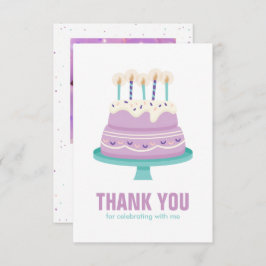 Sweet Birthday Cake Kids Party Dankeskarte