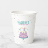 Sweet Birthday Cake Kindergeburtstag Party Pappbecher (Vorderseite)