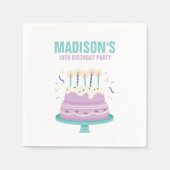 Sweet Birthday Cake Kindergeburtstag Party Serviette (Vorderseite)