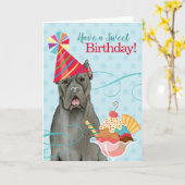 Sweet Birthday Cane Corso Card Karte (Gelbe Blume)