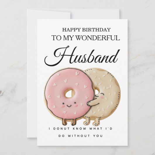 Sweet Birthday Card for My Wonderful Husband Einladung (Vorderseite)