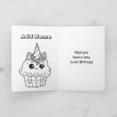 Sweet Birthday Card für sie | Einhorn Cupcake Karte (Innenseite)