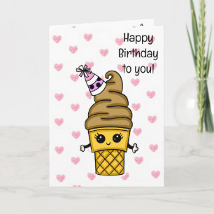 Sweet Birthday Card für sie Eiscreme Karte