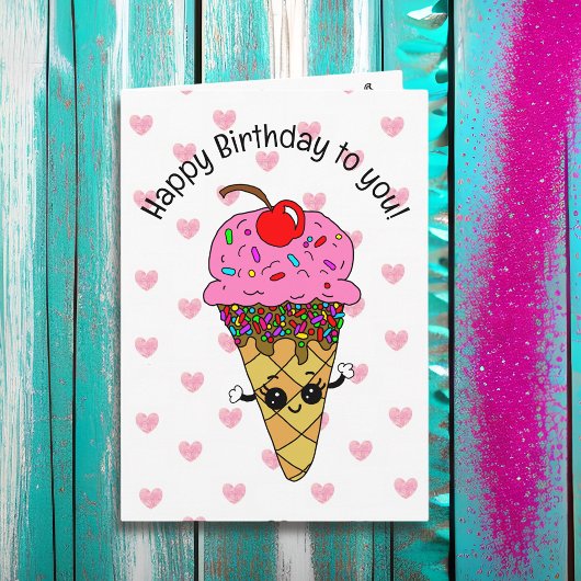 Sweet Birthday Card für sie | Eiscreme Karte