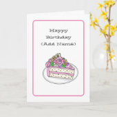 Sweet Birthday Card für sie | Geburtstag Cupcake Karte (Gelbe Blume)