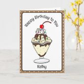 Sweet Birthday Card Ice Cream Sundae Karte (Gelbe Blume)