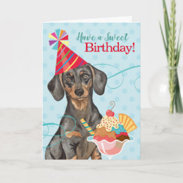 Sweet Birthday Dackel Karte