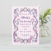 Sweet Birthday Girl Einladung (Stehend Vorderseite)