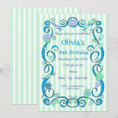 Sweet Birthday Girl Einladung (Vorne/Hinten)