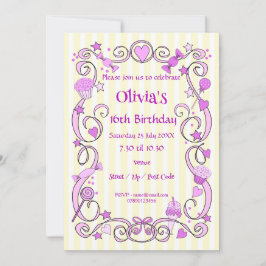 Sweet Birthday Girl Pink Einladung