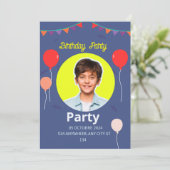 Sweet Birthday Illustarion Einladung (Stehend Vorderseite)