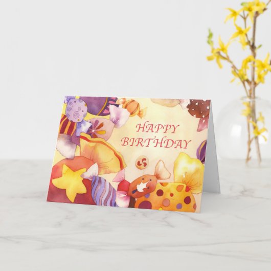 Sweet Birthday Karte (Gelbe Blume)