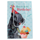 Sweet Birthday Kerry Blue Terrier Mittlere Geschenktüte (Vorderseite)