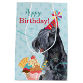 Sweet Birthday Kerry Blue Terrier Mittlere Geschenktüte (Rückseite)
