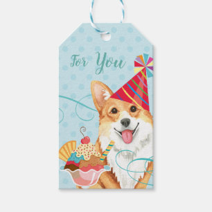 Sweet Birthday Pembroke Welsh Corgi Gift Tags Geschenkanhänger
