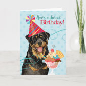 Sweet Birthday Rottweiler Card Karte (Vorderseite)