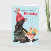 Sweet Birthday Scottish Terrier Karte (Vorderseite)
