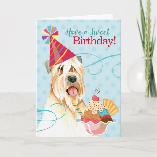 Sweet Birthday Wheaten Terrier Card Karte (Vorderseite)
