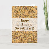 Sweet Birthday Wishes Chocolate Chip Cookie Card Karte (Vorderseite)