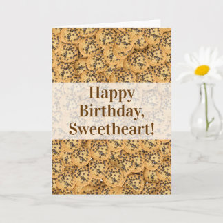 Sweet Birthday Wishes Chocolate Chip Cookie Card Karte
