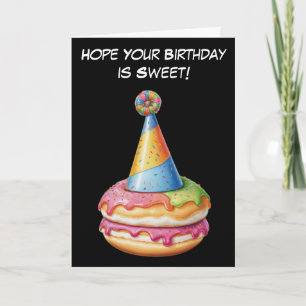 Sweet Birthday Wünsche mit Donut Fun Karte