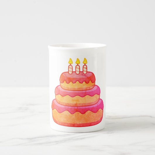 "Sweet Birthday wünscht Tasse" Porzellantasse (Vorderseite)