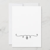 Sweet Black and White Baby Dusche Einladung (Rückseite)