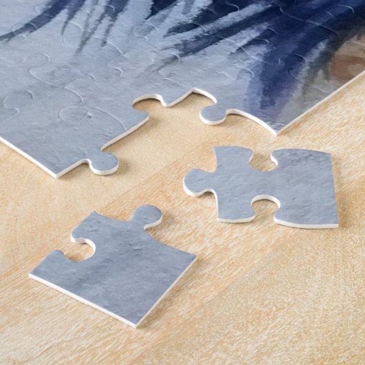 Sweet Black and White Papillon Puppy Puzzle (Seite)