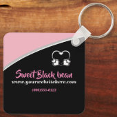 Sweet Black Bean Promotion Business Schlüsselanhän Schlüsselanhänger (Rückseite)