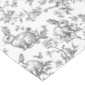 Sweet Black Bunny Rabbits French Toile Tischdecke (Schrägansicht)