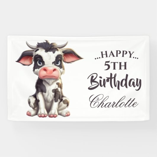 Sweet Black Cow Banner (Horizontal)