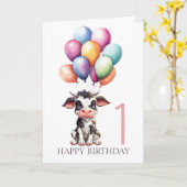 Sweet Black Cow Karte (Gelbe Blume)