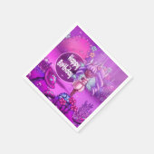 Sweet Black Fairy Birthday Serviette (Ecke)